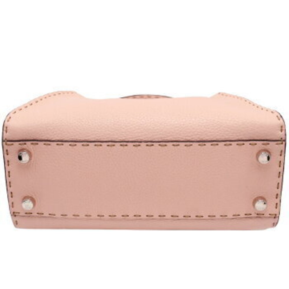 Fendi shoulder Essential pink leather Selleria handbag Peekaboo - Picture 5 of 6